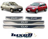 Chrome and Carbon Fiber Door Sill Scratch Guards - Set of 4 for RENAULT CLIO (1991-2024) - Luxell Europe
