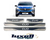 Chrome and Carbon Fiber Door Sill Scratch Guards - Set of 4 for RENAULT CLIO (1991-2024) - Luxell Europe