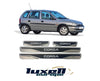 Chrome & Carbon Door Sill Scratch Guard for Opel Vauxhall Corsa Premium Protection 1992-2024 - Luxell Europe