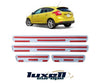 Chrome & Carbon Door Sill Scratch Guard Stainless Steel for All Ford Focus Models and Variants - Luxell Europe