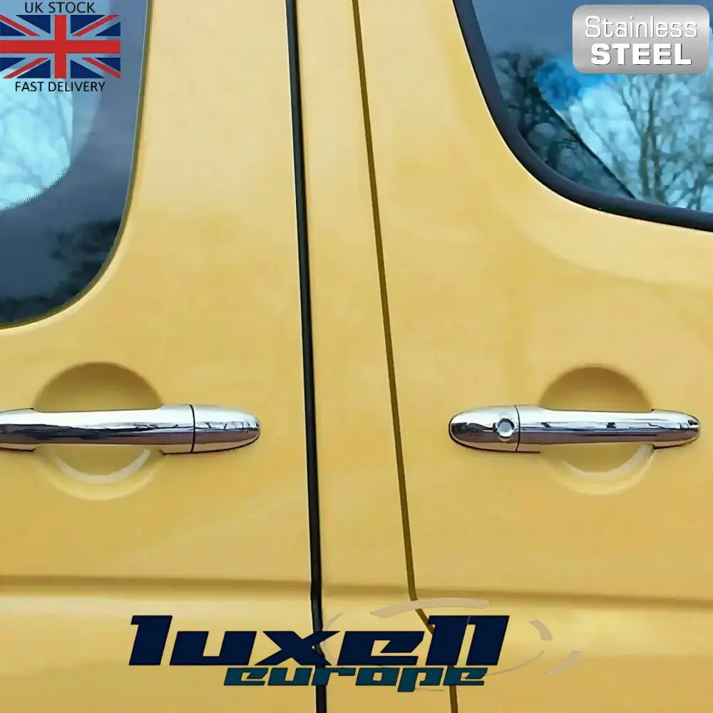 Chrome Door Handle Covers Stainless Steel Fits Mercedes Sprinter W906 (2006 - 2017) / VW Crafter (2006 - 2017) - Luxell Europe