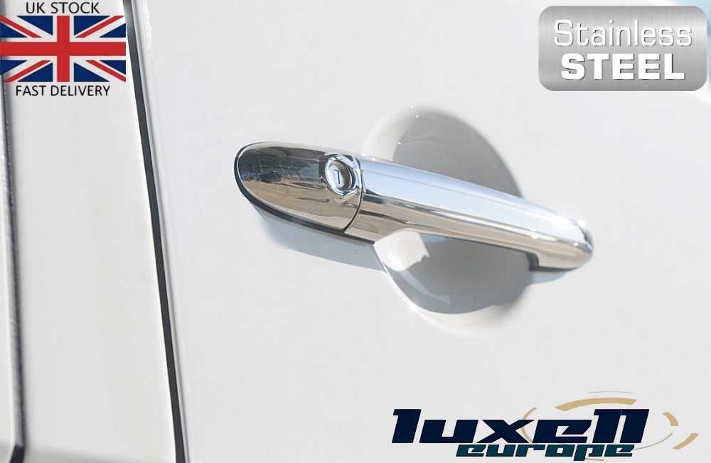 Chrome Door Handle Covers Stainless Steel Fits Mercedes Sprinter W906 (2006 - 2017) / VW Crafter (2006 - 2017) - Luxell Europe