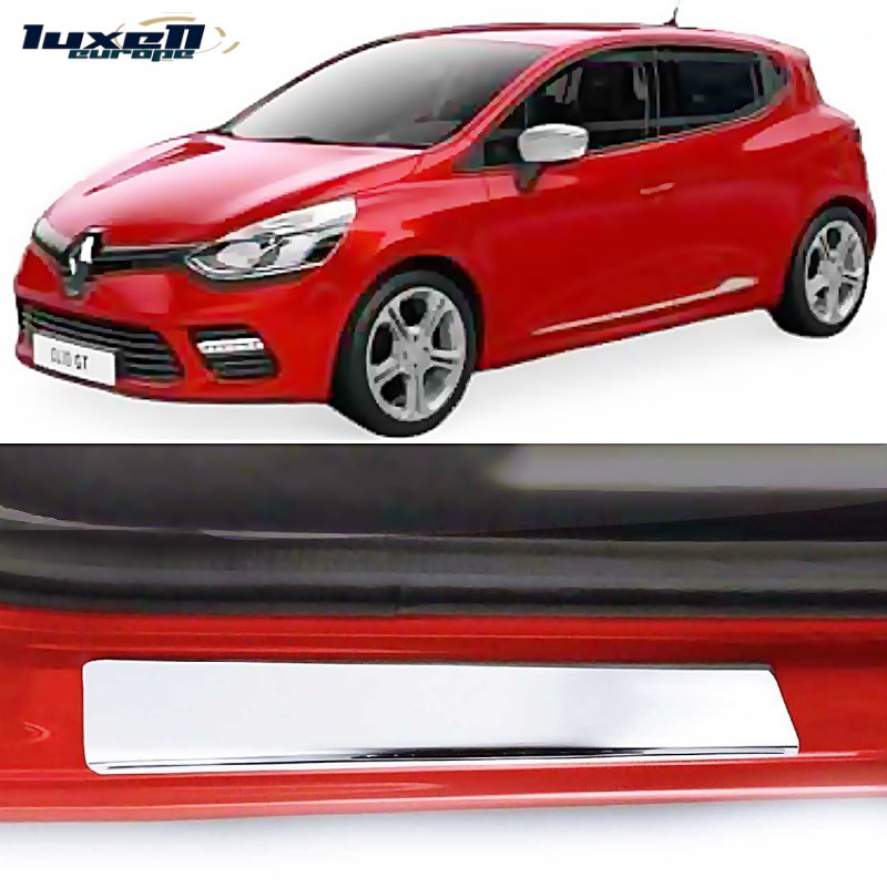 Chrome Door Sill Protector 4 Pieces Stainless Steel for Renault Clio IV HB 2012-2019 - Luxell Europe