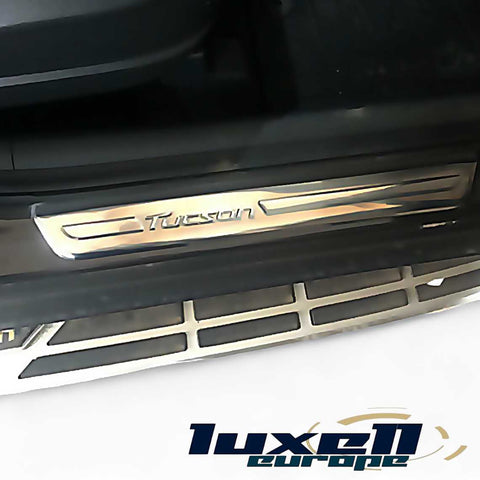 Chrome Door Sill Protector Scratch Guard for Hyundai Tucson 2015-2021 - Luxell Europe