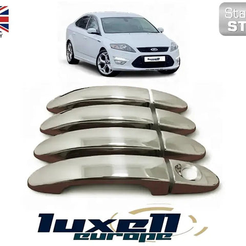 Chrome Exterior Door Handle Covers 8 Pcs (4 Doors) for Ford Mondeo, S - Max & Galaxy - Luxell Europe