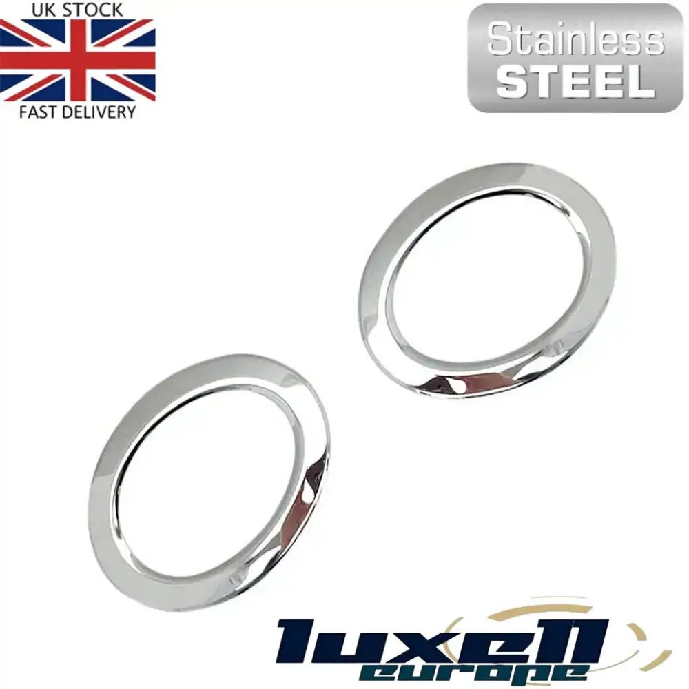 Chrome Fog Light Cover 2pcs Stainless Steel For Renault Trafic X82 2014 - 2023 - Luxell Europe