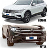 Chrome Fog Light Cover Trims Streamers 4 Pcs Stainless Steel FITS TIGUAN II (2020-2022) - Luxell Europe