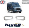 Chrome Fog Light Lamp Cover Surrounds Trim (2 Pcs) - Fits Ford Transit MK8 (2019 - Up) - Luxell Europe