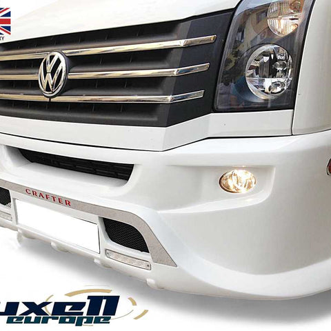 Chrome Front Grill Strips Trim Streamer 6 Pcs S.Steel FITS CRAFTER 2013 - 2016 - Luxell Europe