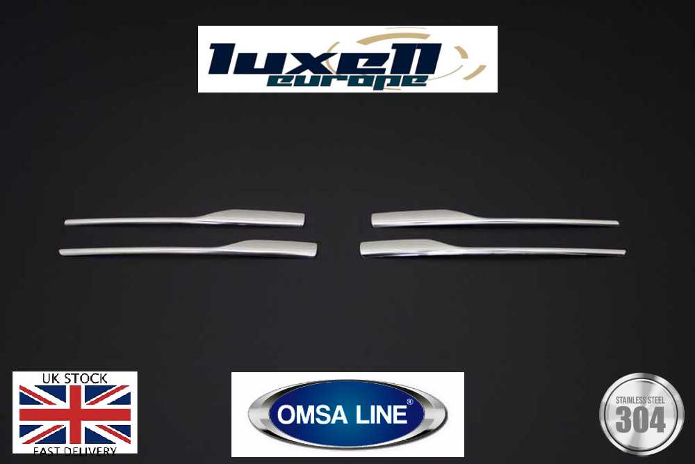 Chrome Front Grille Trim Set for Dacia Sandero Stepway 2012–2016 | 4pcs Stainless Steel - Luxell Europe