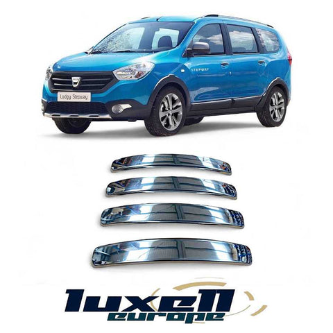 Chrome Plated Exterior Door Handle Cover for Dacia Lodgy 2012-2021 (Fits 4 Doors) - Luxell Europe