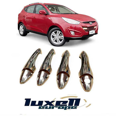 Chrome Plated Exterior Door Handle Cover for Hyundai ix35 2010-2015 (4 Door) - Luxell Europe