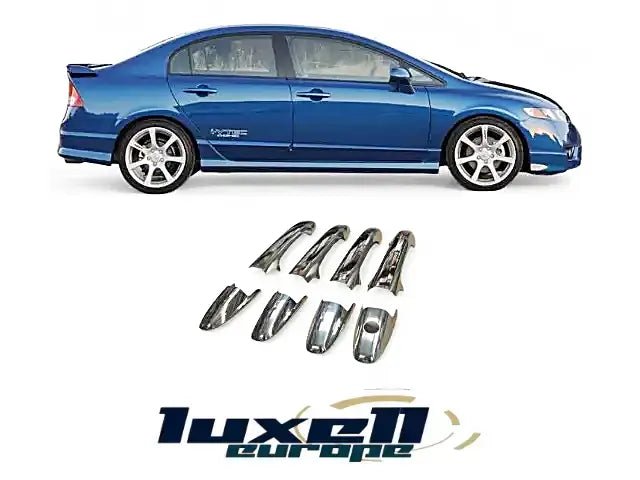 Chrome Plated Exterior Door Handle Covers - Fits Honda Civic & City (4 Doors) - Luxell Europe