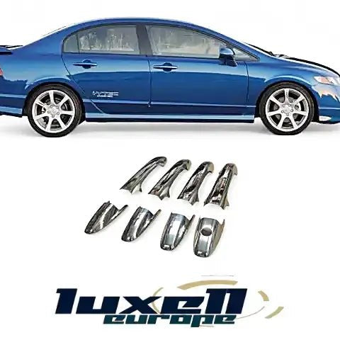 Chrome Plated Exterior Door Handle Covers - Fits Honda Civic & City (4 Doors) - Luxell Europe