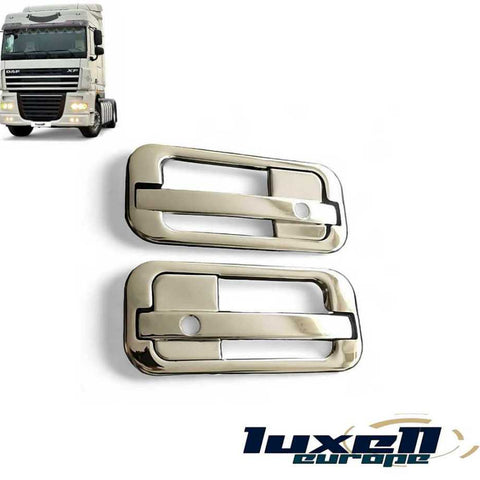 Chrome Plated Side Door Handle Cover - 4 Pieces for DAF XF 95/105 Series (2 Door) - Luxell Europe
