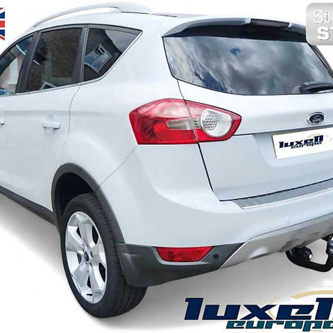 Chrome Plated Stainless Steel Rear Bumper Protector Scratch Guard for FORD KUGA MK1 (2008 - 2012) - Luxell Europe