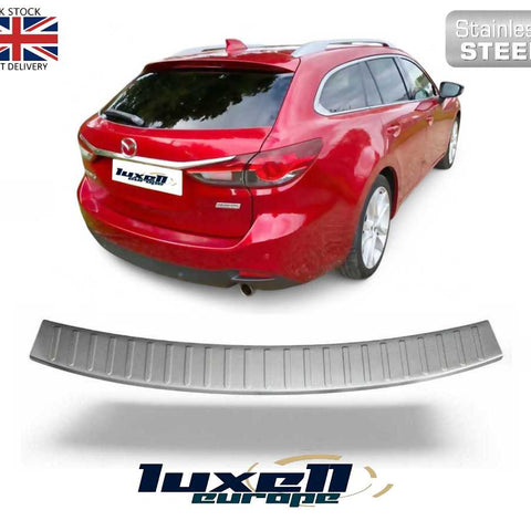 Chrome Rear Bumper Protector - Glossy Stainless Steel for Mazda 6 Estate 2013 - 2016 - Luxell Europe