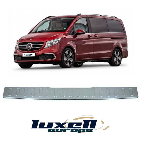 Chrome Rear Bumper Protector Guard for Mercedes Benz Vito/Vito Taxi W447 (2014 - 2024) - Stainless Steel - Luxell Europe