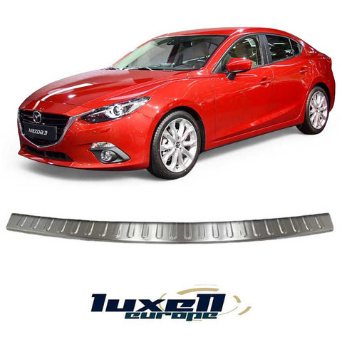 Chrome Rear Bumper Protector Scratch Guard for Mazda 3 Series 2013-2019 - Luxell Europe