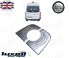 Chrome Rear Logo Frame - 2 Pieces Stainless Steel for Mercedes Sprinter W906 & Crafter (2006 - 2017) - Luxell Europe