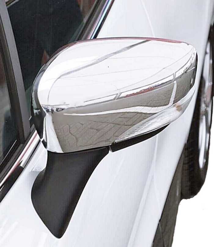 Chrome Side View Wing Mirror Trim Cover 2 Pcs for Renault Captur / Clio MK4 / ZOE / Nissan Micra - Luxell Europe