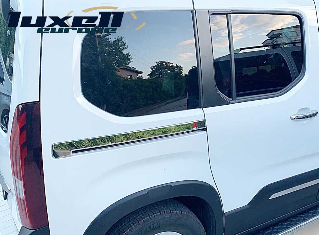 Chrome Sliding Door Rail Trim Covers for Vauxhall Opel Combo E (2019-2023) - Luxell Europe