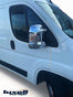 Chrome Wing Mirror Cover ABS for Fiat Ducato/Citroen Relay/Peugeot Boxer 2006-2023 - Stylish Exterior Enhancement - Luxell Europe