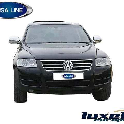 Chrome Wing Mirror Covers (2 Pcs) for VW Touareg 2003 - 2007 - Stainless Steel - Luxell Europe