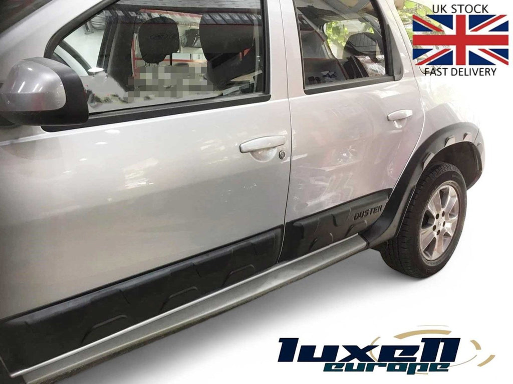 Dacia Duster 2010 - 2017 ABS Plastic Side Door Protectors Body Moulding Kit - Luxell Europe
