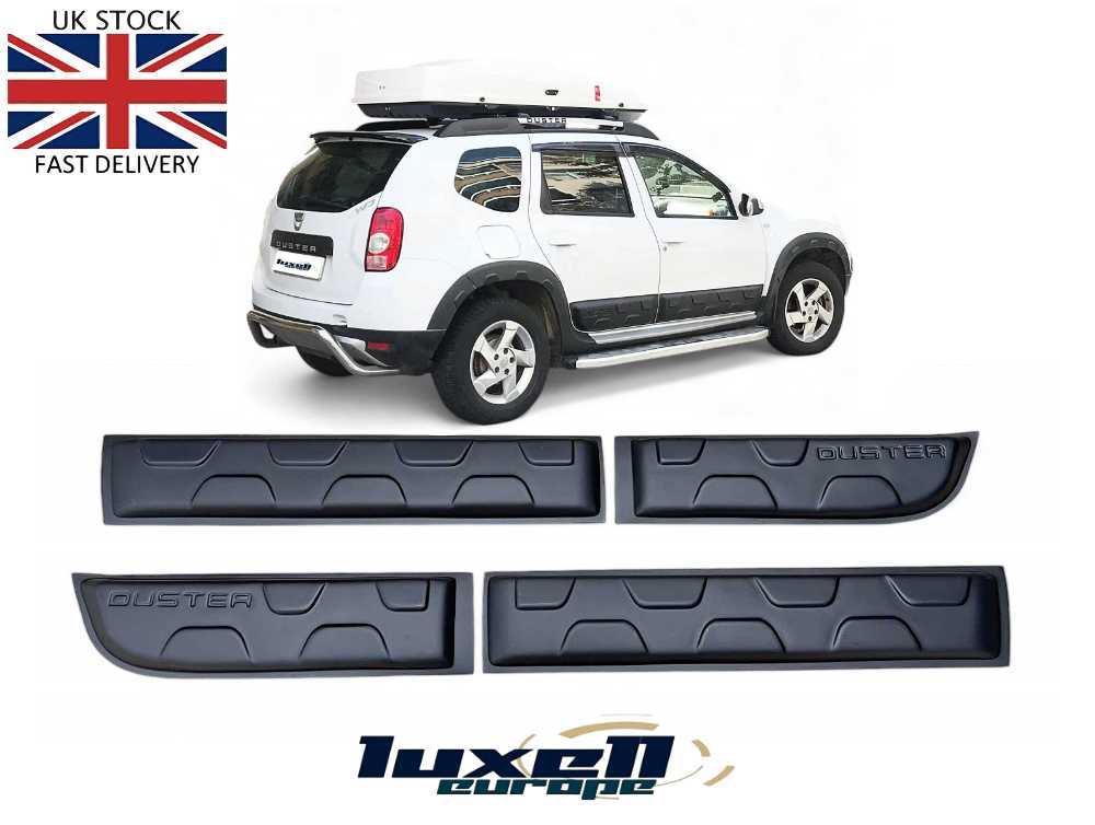 Dacia Duster 2010 - 2017 ABS Plastic Side Door Protectors Body Moulding Kit - Luxell Europe