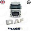 DAF XF 106 Euro 6 Chrome Name Badge – 3 Pieces, Stainless Steel Construction - Luxell Europe