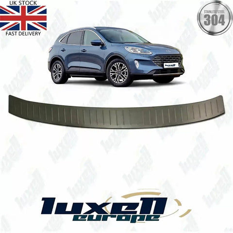 DARK Chrome Rear Bumper Protector Guard - Fits Ford Kuga MK2 / MK3 / St - Line (2013 - 2019) - Luxell Europe