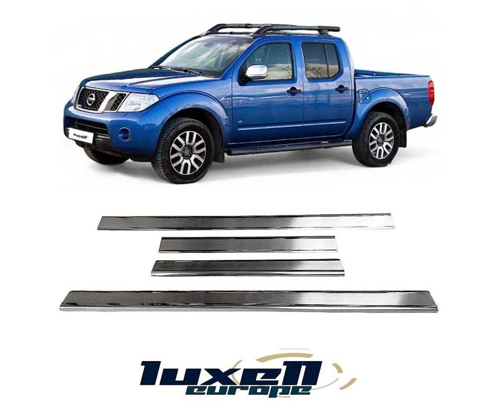 Door Sill Protector 4 doors 4 Pcs Stainless Steel For Navara D40 4DR 2006-2015 - Luxell Europe