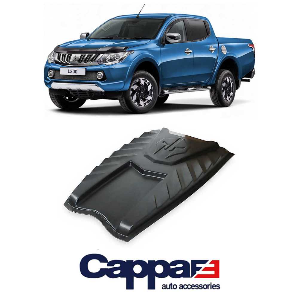 Dragon model abs black hood scoop vent cover for mitsubishi l200 2015-2019 - Luxell Europe
