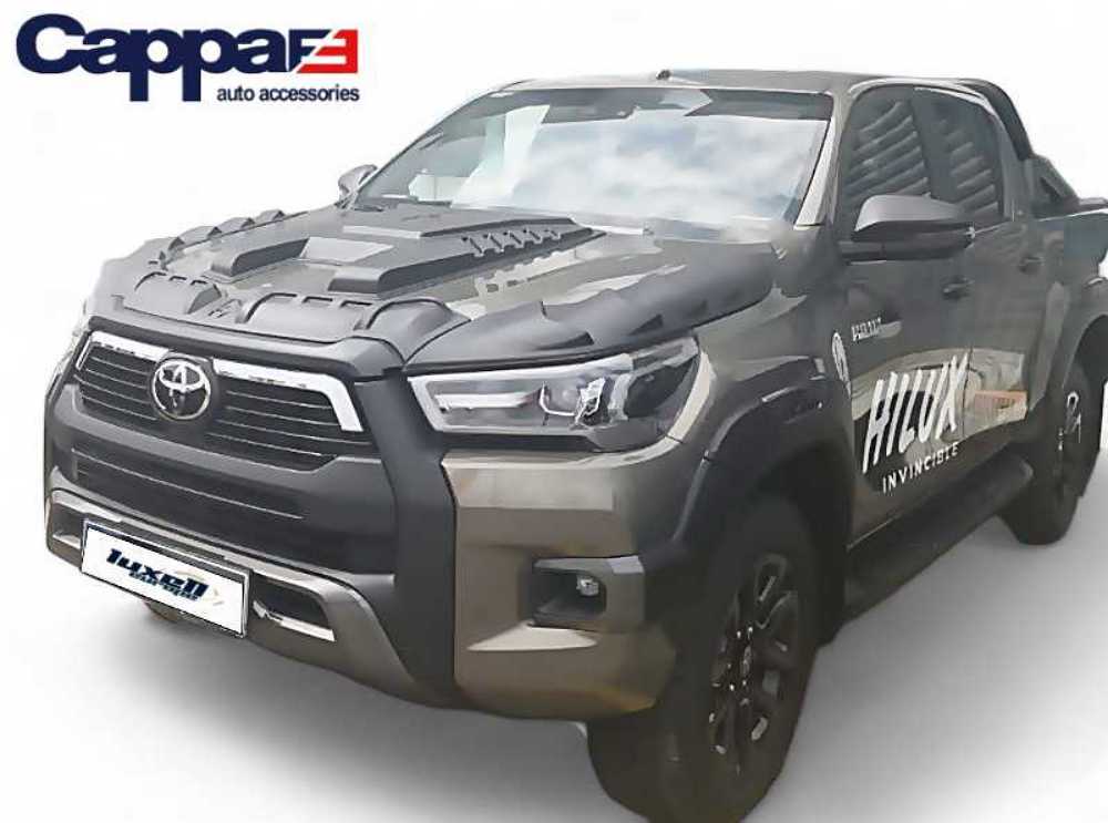 Dragon Model Black Bonnet Scoop Hood Vent Cover Trim for Toyota Hilux 2020-2023 - Luxell Europe