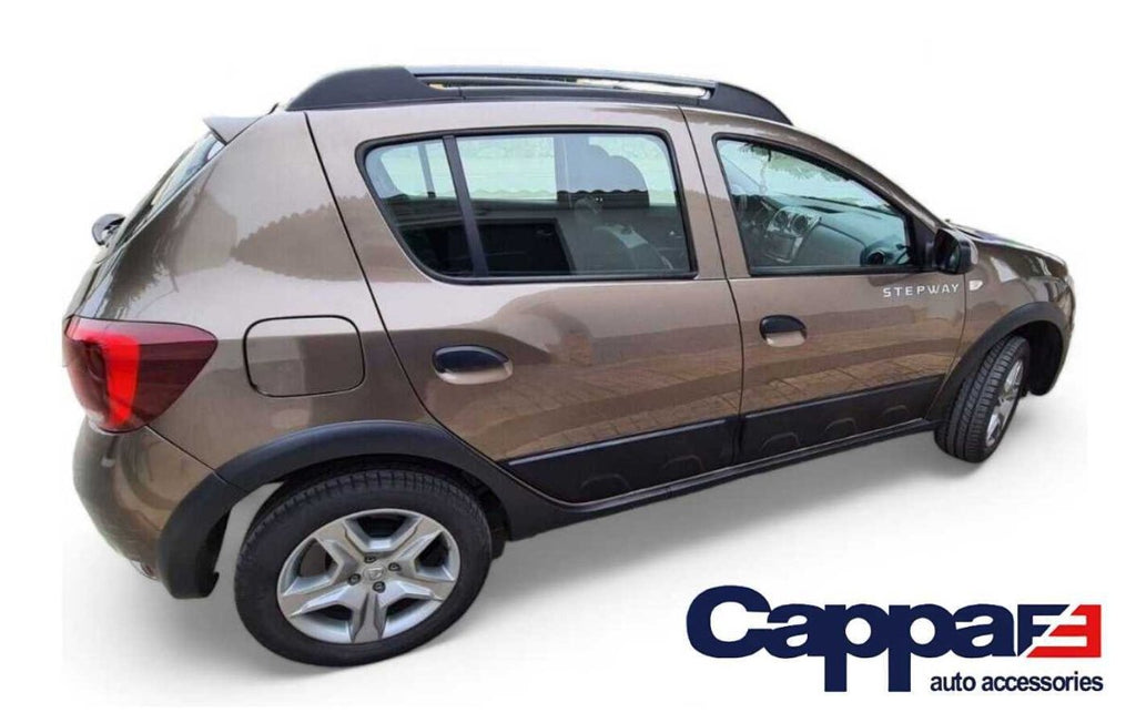 Enhance Your Dacia Sandero Stepway 2013-2019 with 4-Piece ABS Plastic Side Door Body Cladding - Luxell Europe
