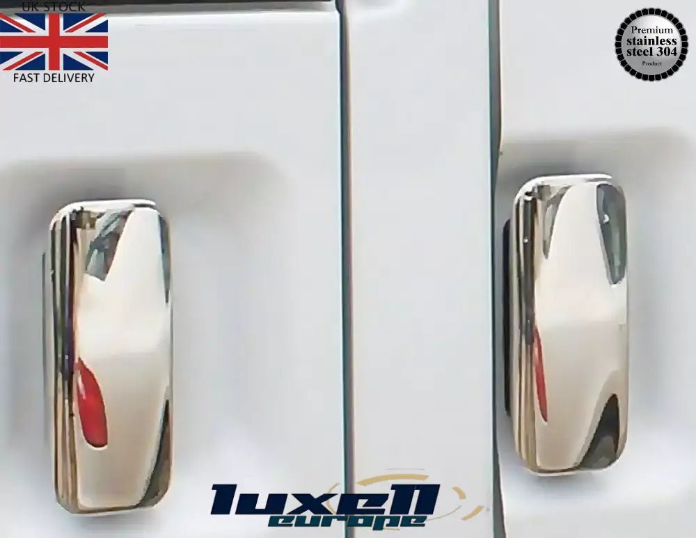 Fits Ford Transit MK6 MK7 2000 - 2013 Chrome Exterior Door Handle Cover Set 5 Pcs (4 DOOR) - Luxell Europe