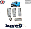 Fits Ford Transit MK6 MK7 2000 - 2013 Chrome Exterior Door Handle Cover Set 5 Pcs (4 DOOR) - Luxell Europe