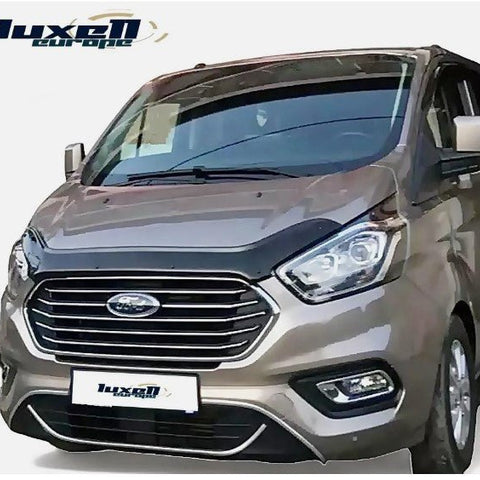 Fits Ford Transit Tourneo Custom 2018 - 2022 Black Bonnet Protector Stone Bug Deflector - Luxell Europe