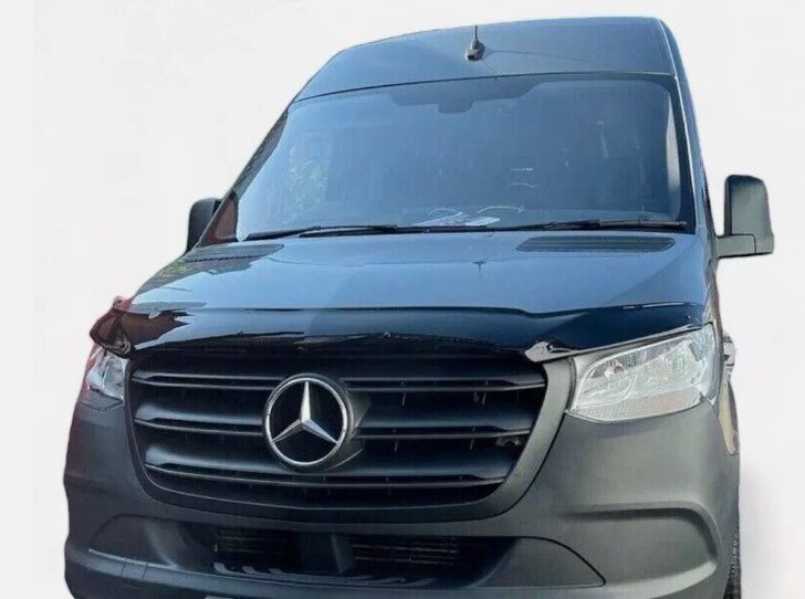 Fits Mercedes Sprinter W907 2018 - 2021 Black Bonnet Protector Bug Stone Deflector - Luxell Europe