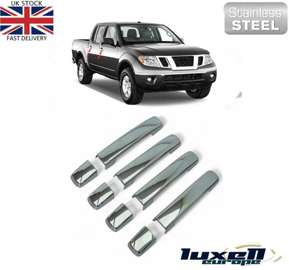 Fits Nissan Qashqai J10 / Navara D40 / Pathfinder R51 Chrome Exterior Door Handle Cover 8 Pcs 4 DOOR - Luxell Europe