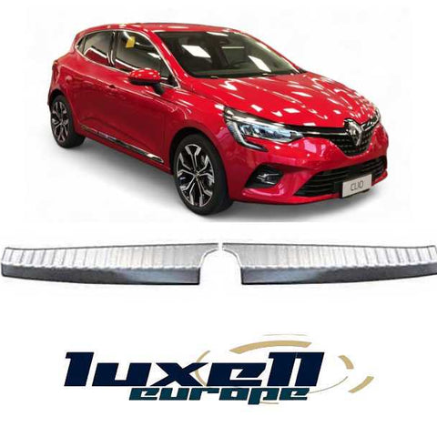 Fits Renault Clio MK5 HB 2019-2022 Chrome Rear Bumper Protector Scratch Guard SET (3 Pcs) - Luxell Europe