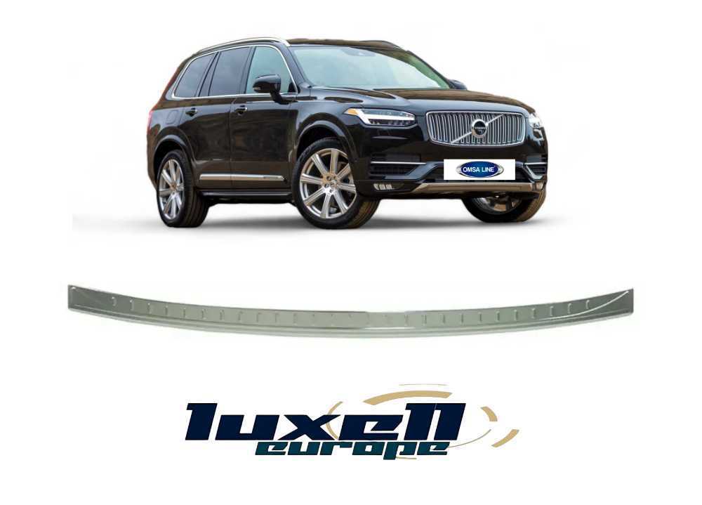 Fits Volvo XC90 2015 - 2022 Chrome Rear Bumper Protector Scratch Guard - Luxell Europe