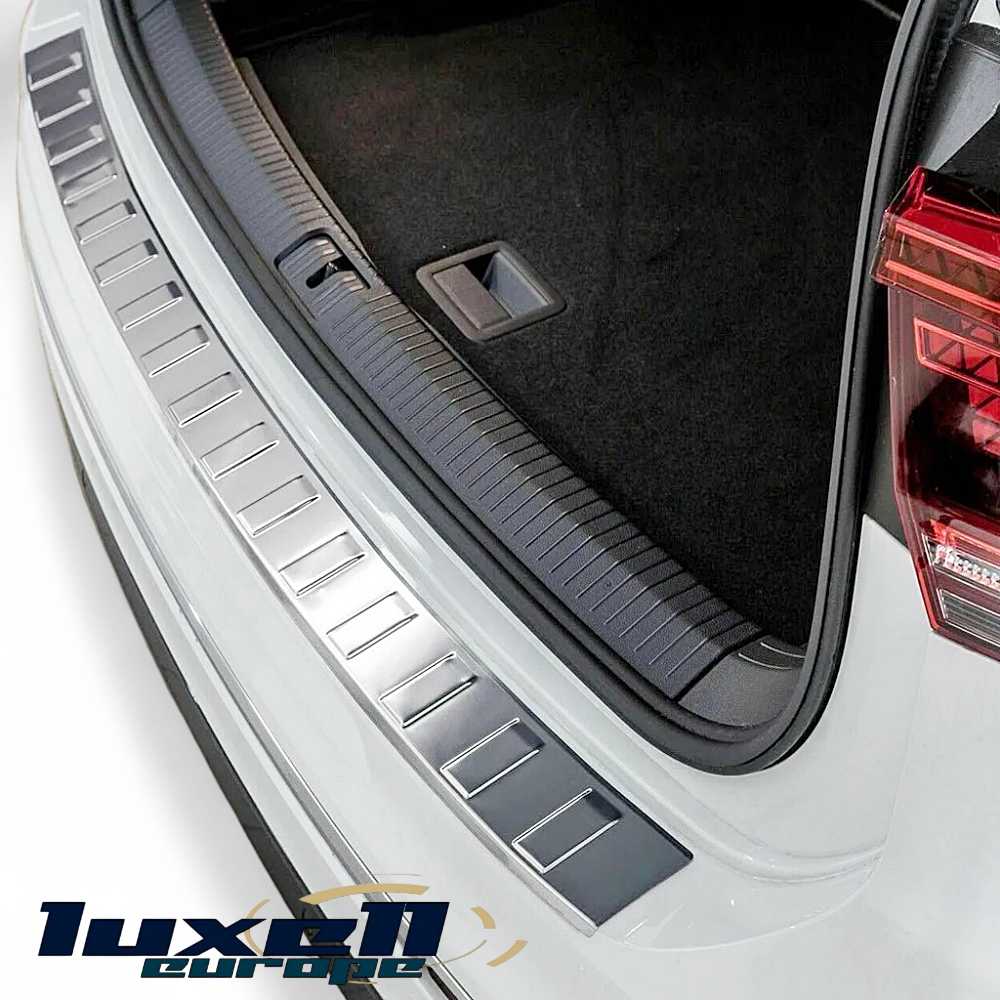 Fits VW Tiguan Allspace 2016 - 2021 Chrome Rear Bumper Protector Scratch Guard - Luxell Europe