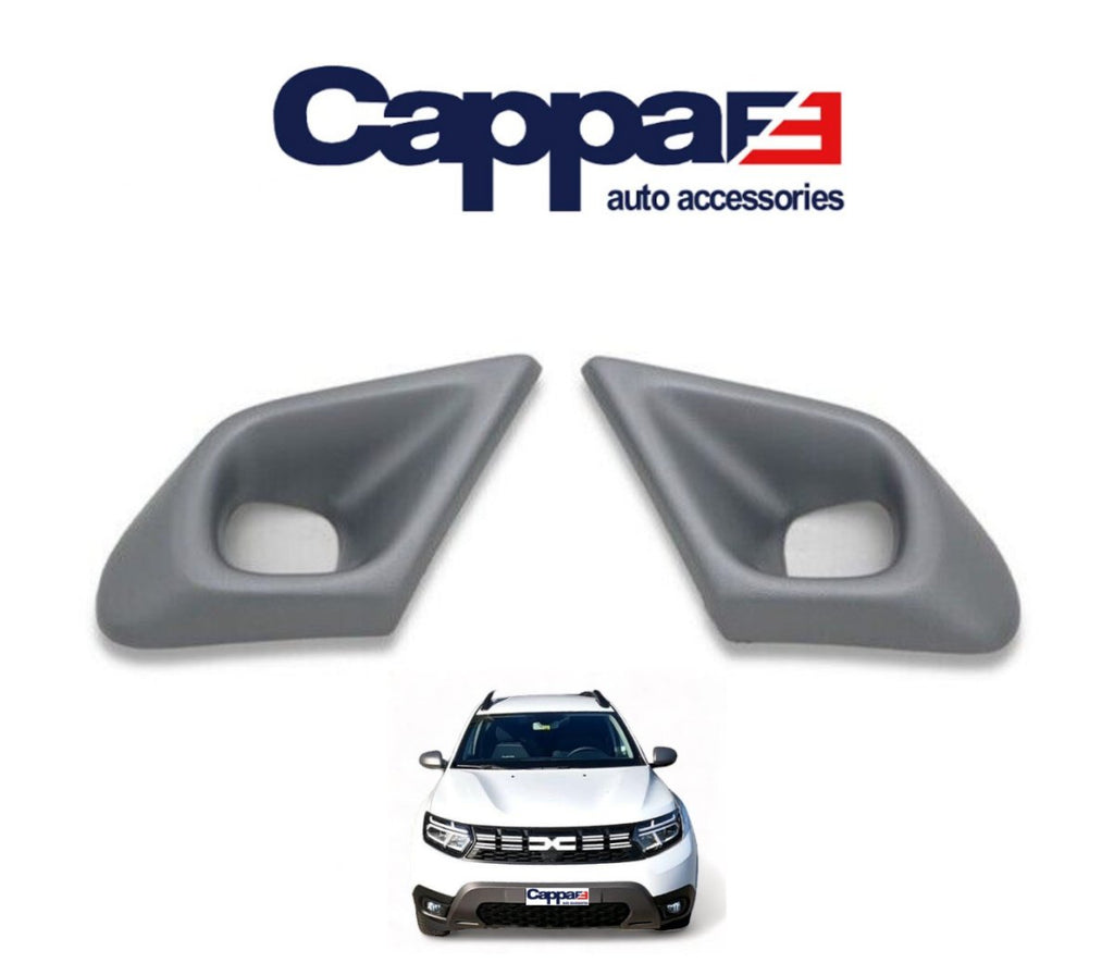 Fog Light Lamp Trim Frame 2 Pcs Grey Abs Plastic FITS Dacia Duster 2018-2023 - Luxell Europe