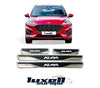 For Ford Kuga Chrome & Carbon Door Sill Scratch Guard Stainless Steel - Luxell Europe