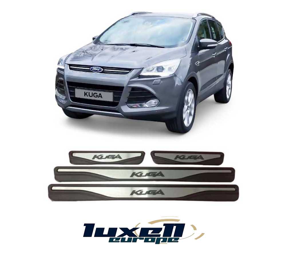 For Ford Kuga Chrome Door Sill Scratch Guard Stainless Steel 2008-2023 - Luxell Europe