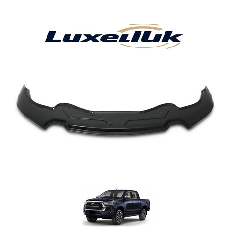 FOR TOYOTA HILUX 2020 UP BAT STYLE GLOSS BLACK BONNET STONE WIND DEFLECTOR - Luxell Europe