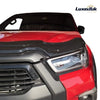 FOR TOYOTA HILUX 2020 UP BAT STYLE GLOSS BLACK BONNET STONE WIND DEFLECTOR - Luxell Europe