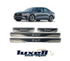 For Volvo S-60 Chrome & Carbon Door Sill Scratch Guard Stainless Steel - Premium Quality Accessories - Luxell Europe
